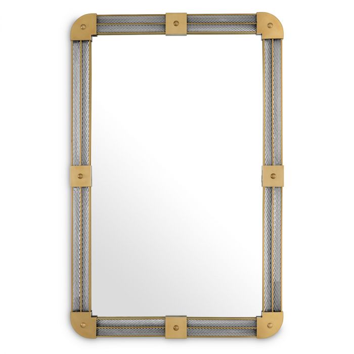 Mirror Heracles antique brass finish