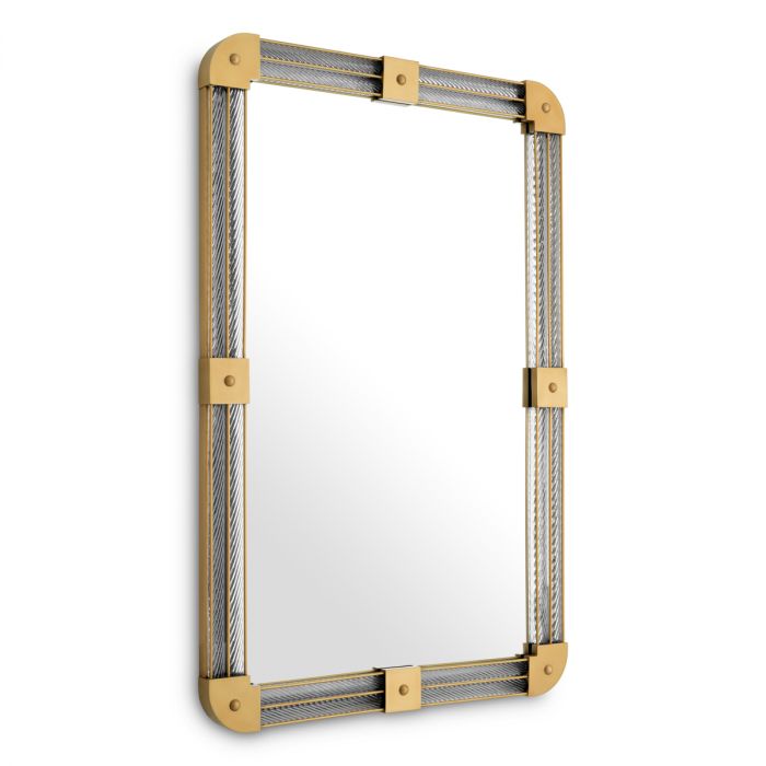Mirror Heracles antique brass finish