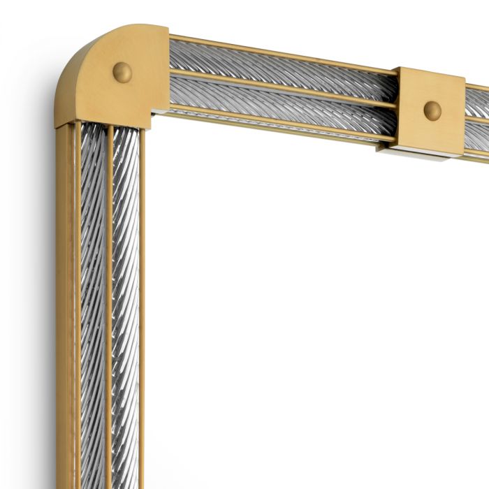 Mirror Heracles antique brass finish