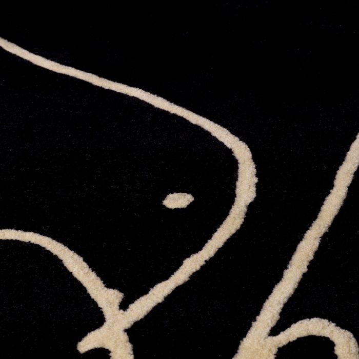 Rug Piccione black off-white 300 x 400 cm