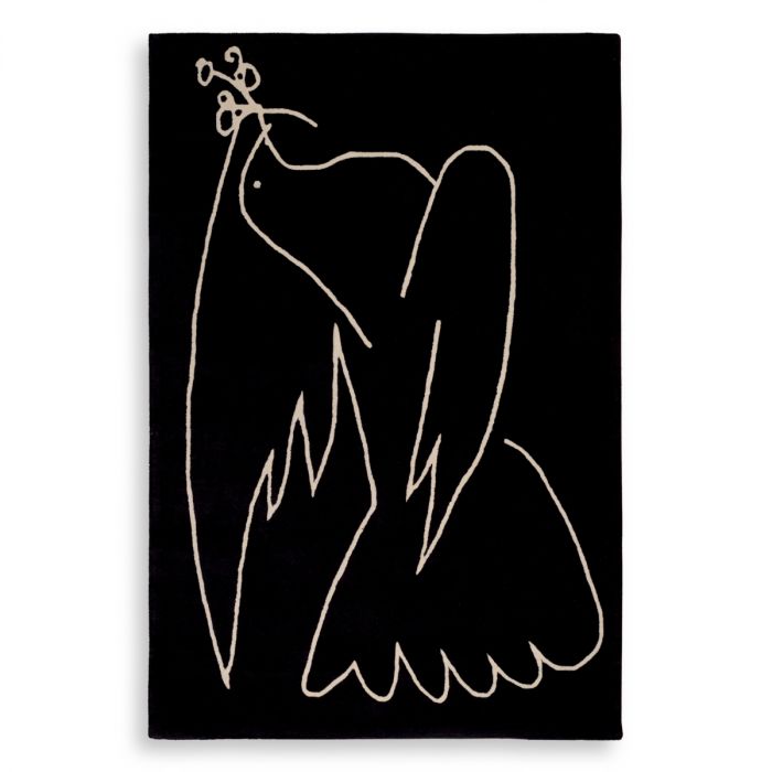 Rug Piccione black off-white 300 x 400 cm