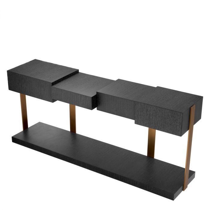 Console Table Nerone charcoal grey oak veneer