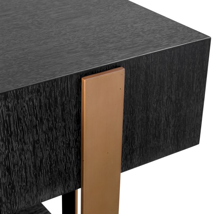 Console Table Nerone charcoal grey oak veneer