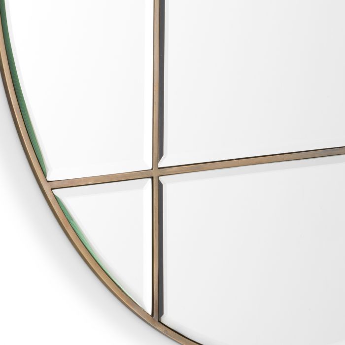 Mirror Beaumont round vintage brass finish