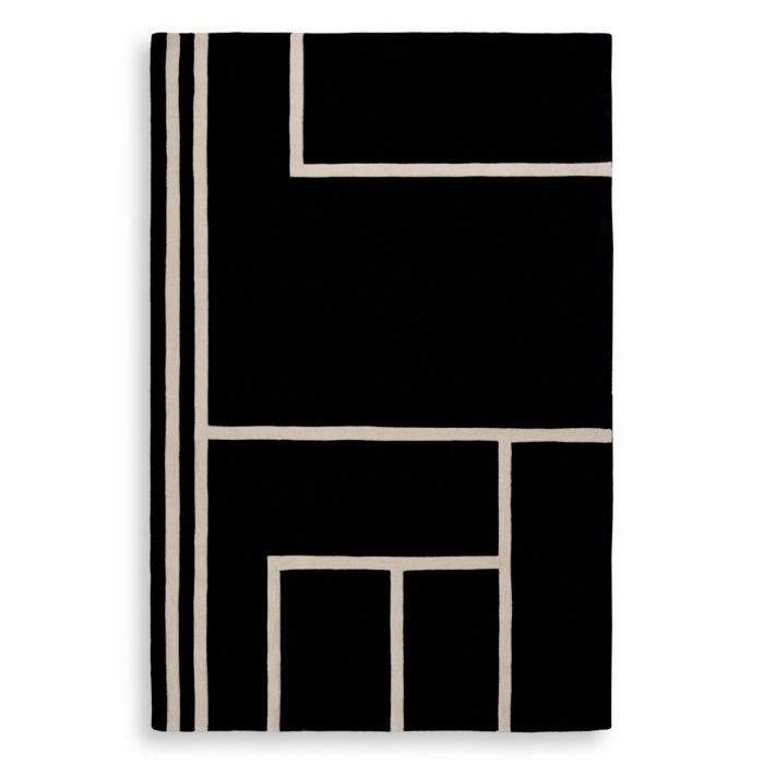 Rug Omar black off-white 300 x 400 cm