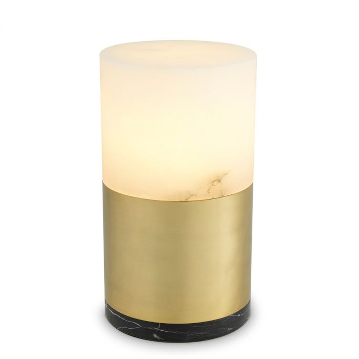 Table Lamp McLean ø 20 cm alabaster antique brass finish