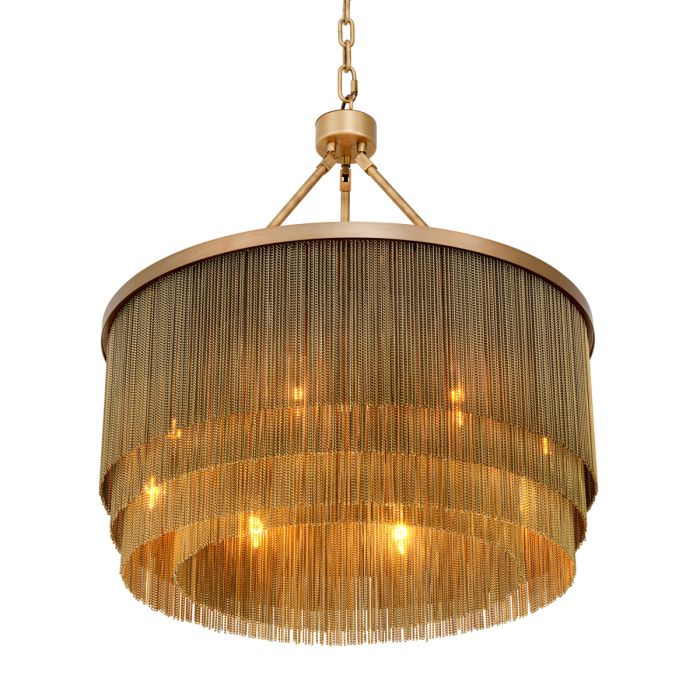 Chandelier Tissot S antique brass finish