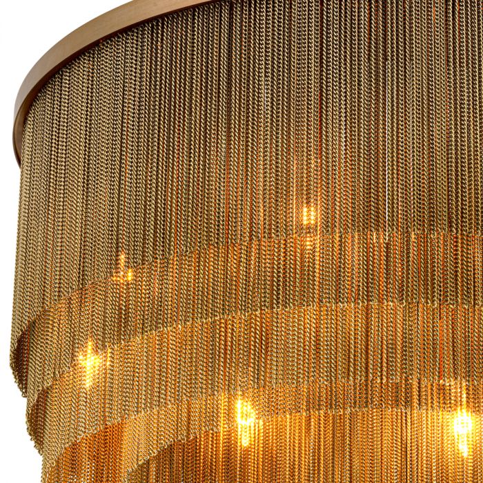 Chandelier Tissot S antique brass finish