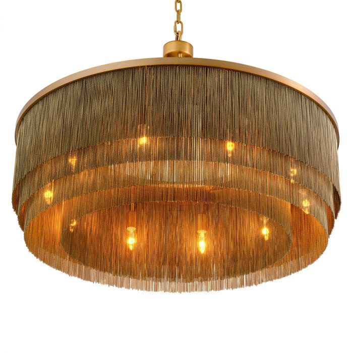 Chandelier Tissot L antique brass finish