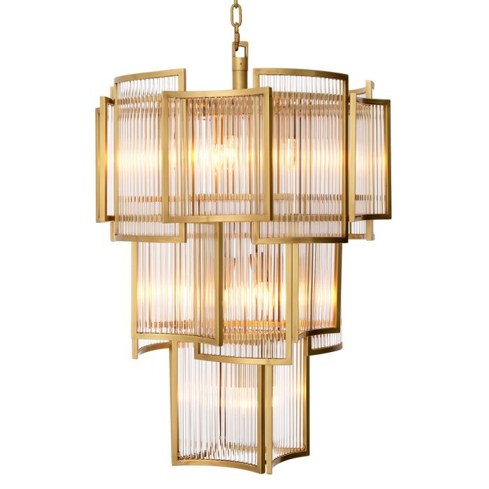 Chandelier Jet Set antique brass finish