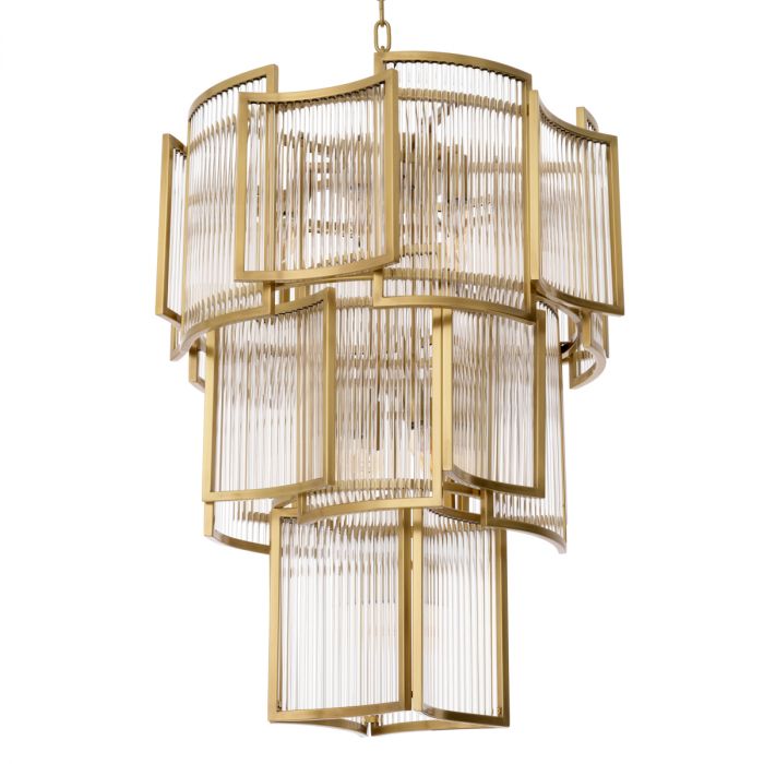 Chandelier Jet Set antique brass finish