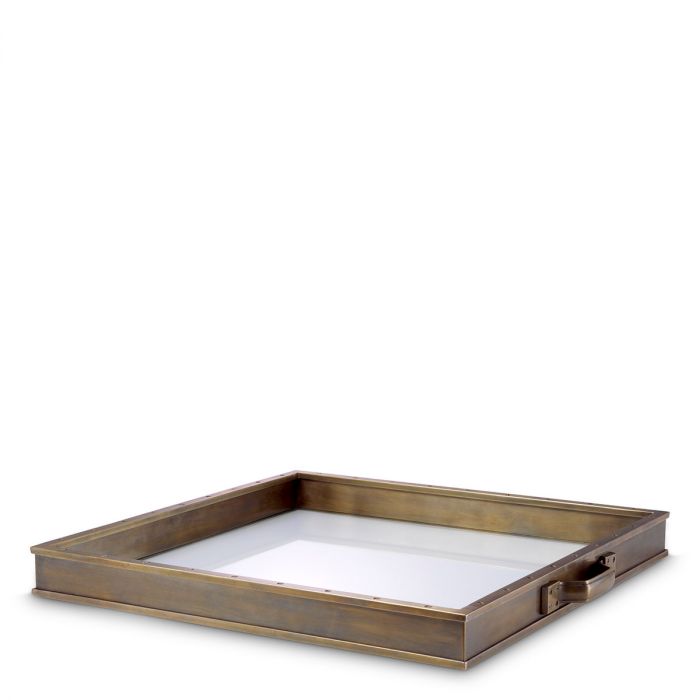Tray Trouvaille L vintage brass finish