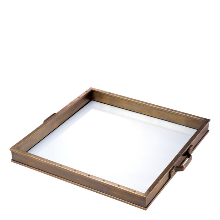 Tray Trouvaille L vintage brass finish
