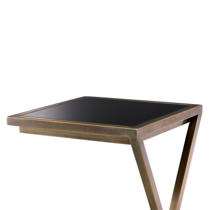 Side Table Cross vintage brass finish