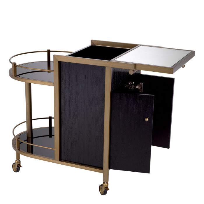 Trolley Bellini brushed brass finish