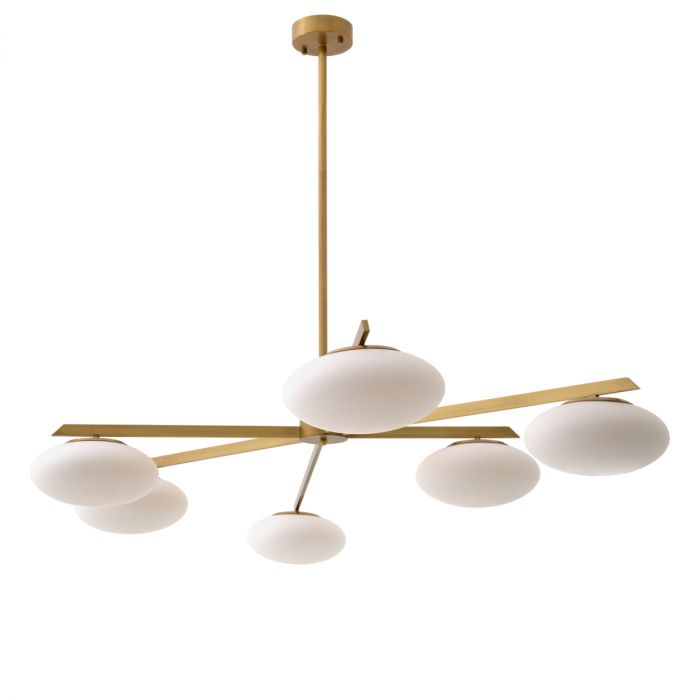 Chandelier Evergreen L antique brass finish