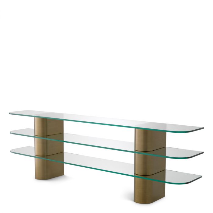Console Table Lunden brushed brass finish
