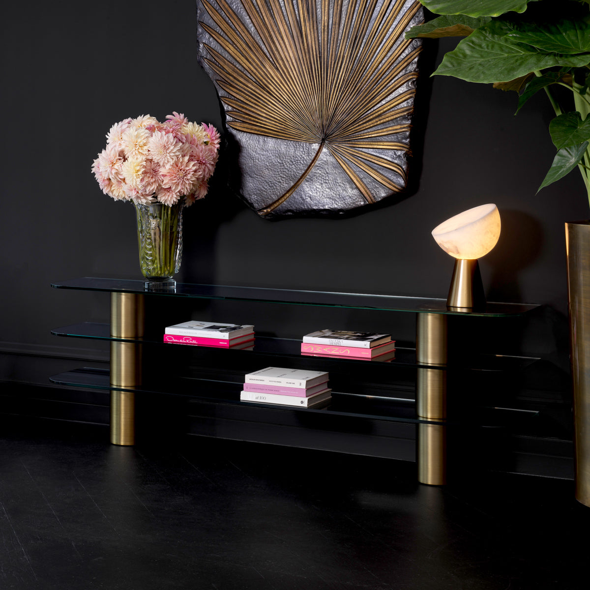 Glass 3-Shelf Console Table Lunden | Eichholtzmh.com