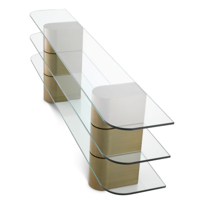 Console Table Lunden brushed brass finish