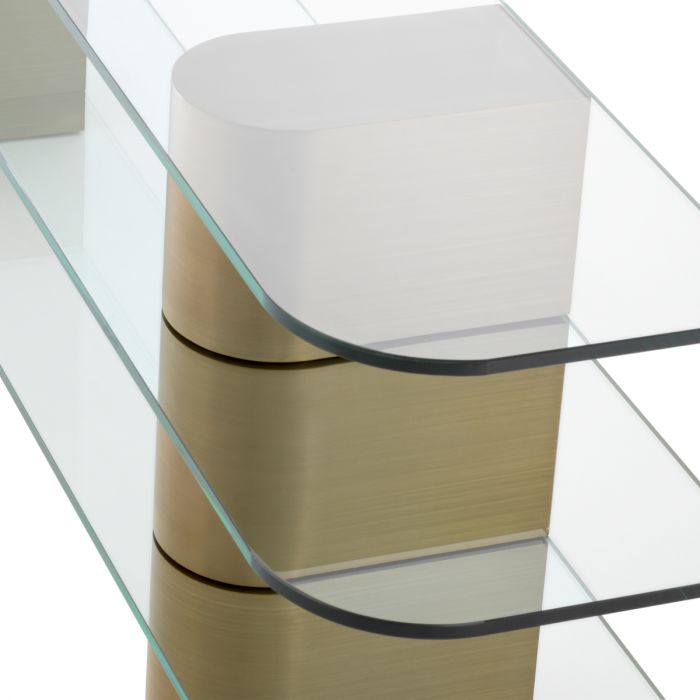 Console Table Lunden brushed brass finish