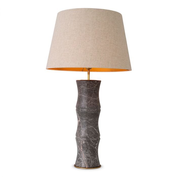 Table Lamp Bonny grey marble incl shade