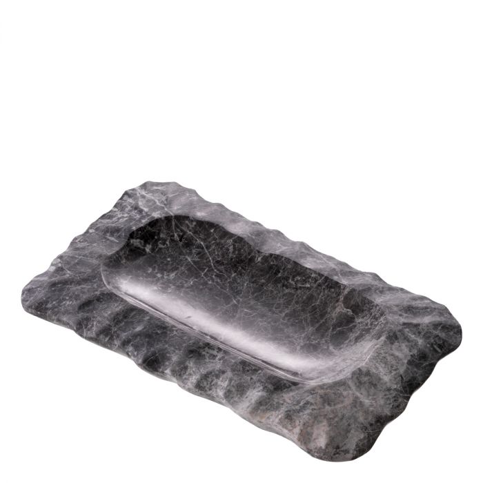 Tray Mauro grey marble