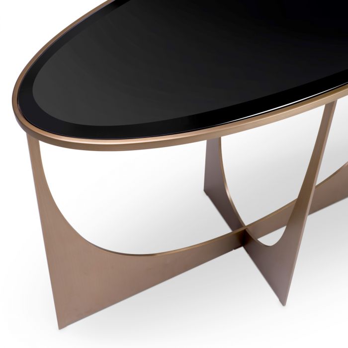 Console Table Elegance brushed brass finish