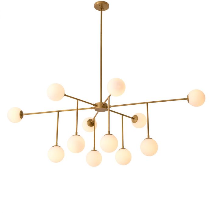 Chandelier Aram antique brass finish
