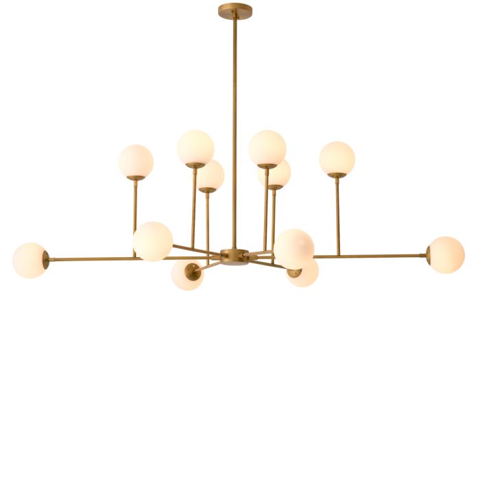 Chandelier Aram antique brass finish