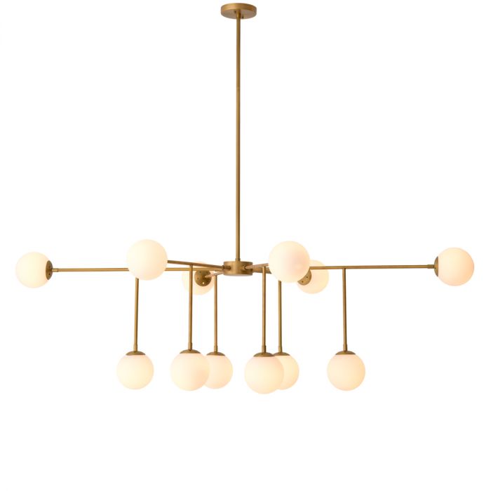 Chandelier Aram antique brass finish