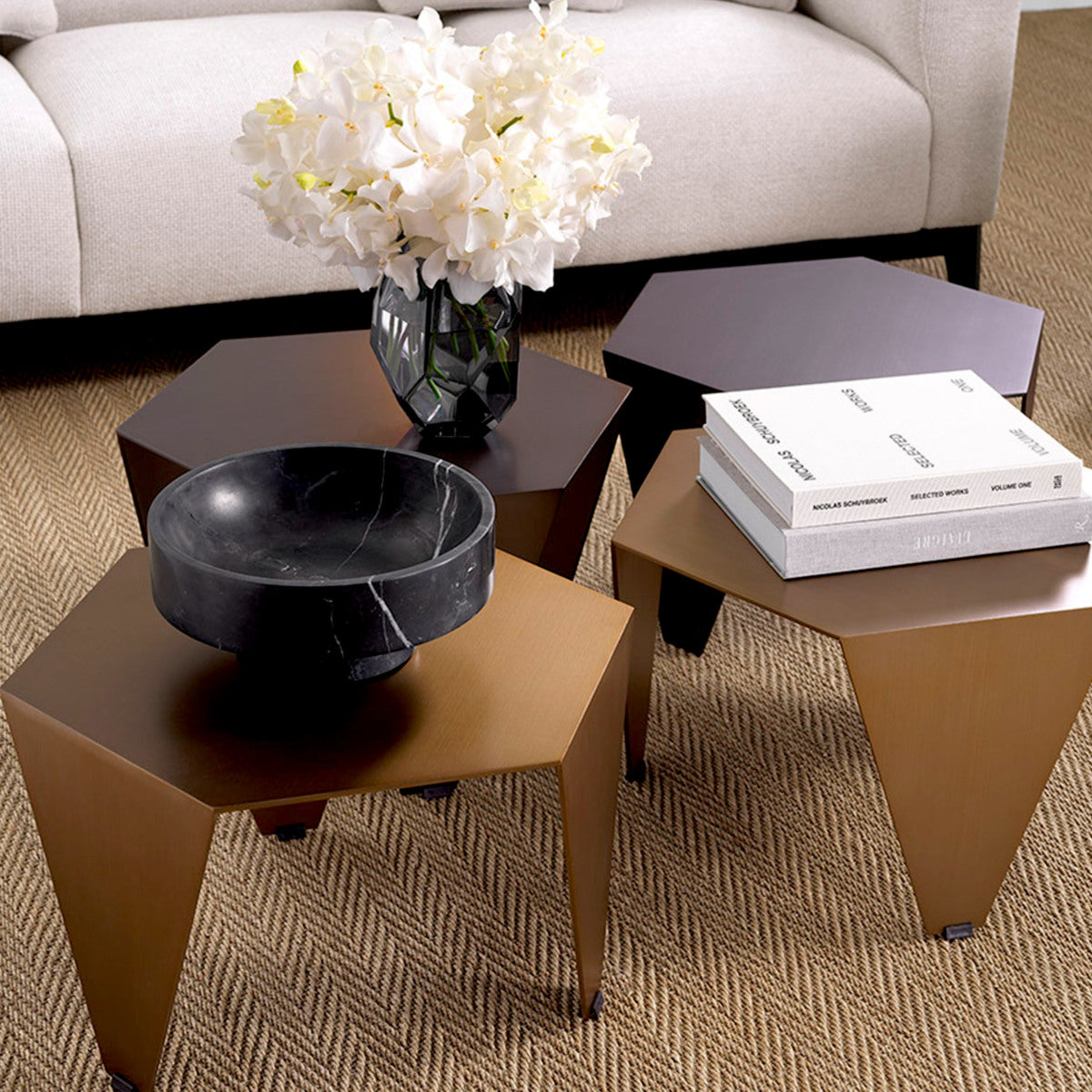 Brushed Brass Side Table Metro Chic | Eichholtzmh.com