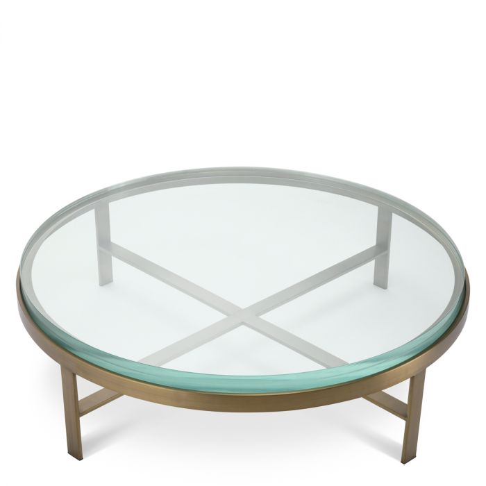 Coffee Table Hoxton brushed brass finish