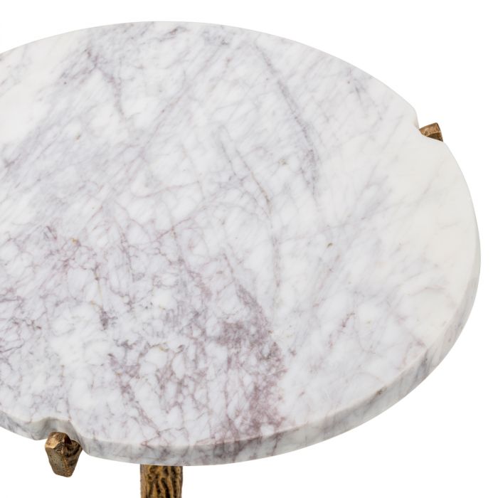 Side Table Cortina oval vintage brass finish