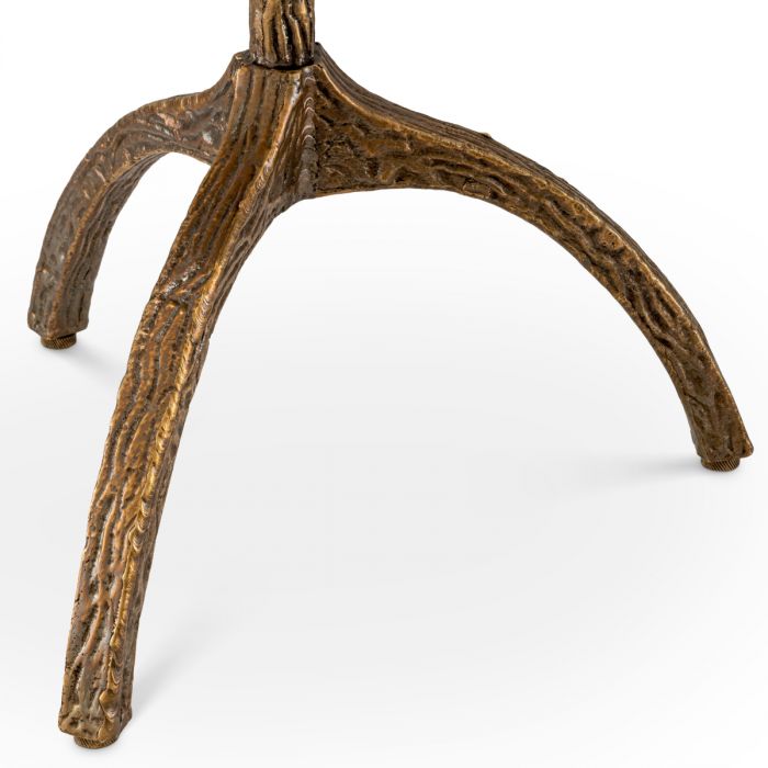 Side Table Cortina oval vintage brass finish