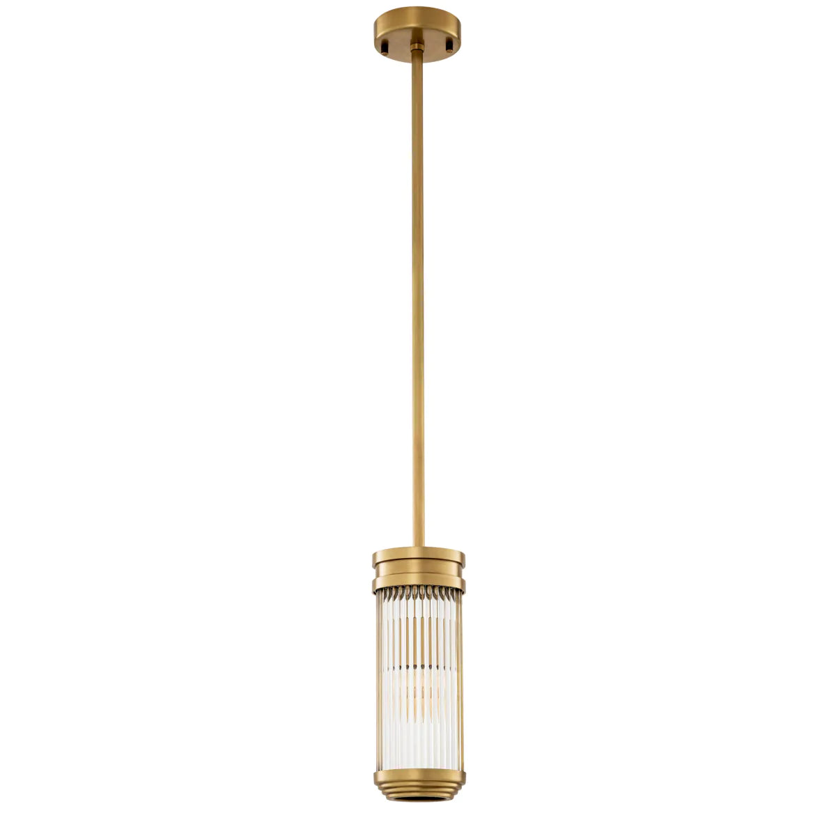 Cylindrical Glass Pendant Lamp S Rousseau