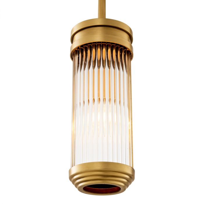 Pendant Rousseau S antique brass finish