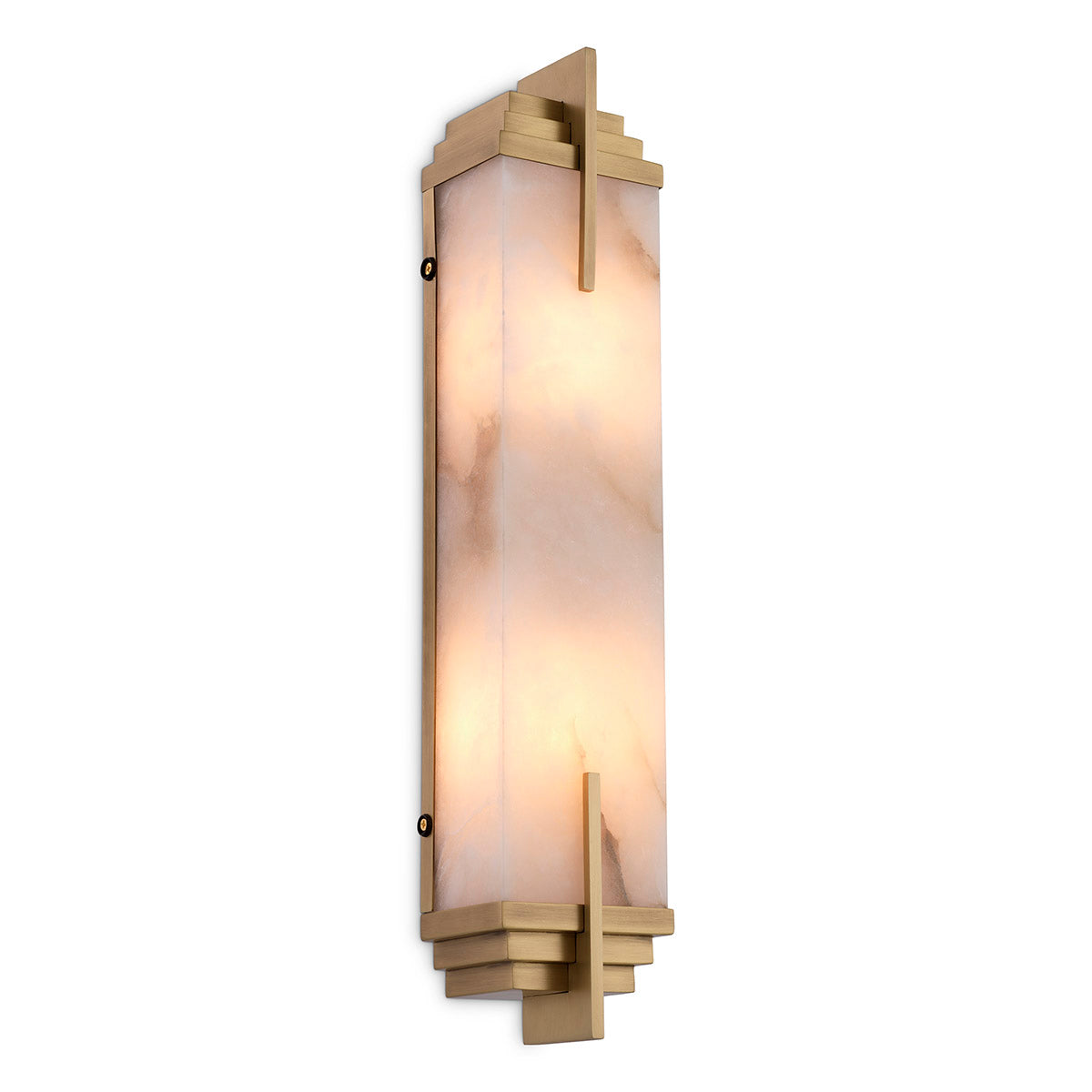Brass Elongated Alabaster Wall Lamp Harman
