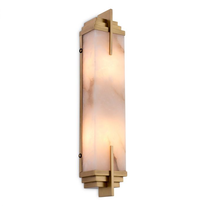 Wall Lamp Harman antique brass finish alabaster