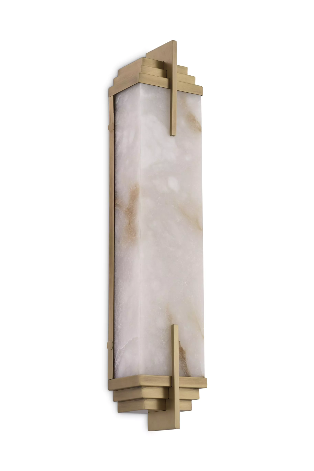 Brass Elongated Alabaster Wall Lamp Harman