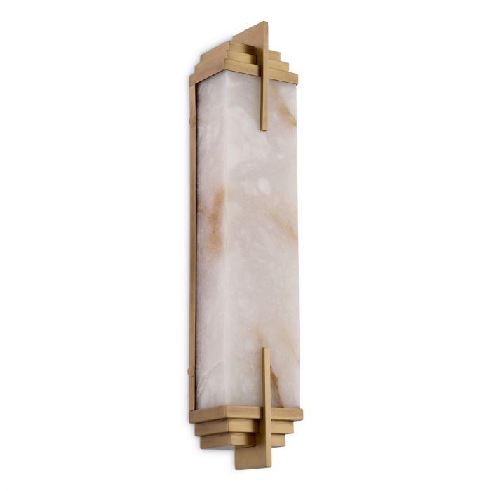 Wall Lamp Harman antique brass finish alabaster