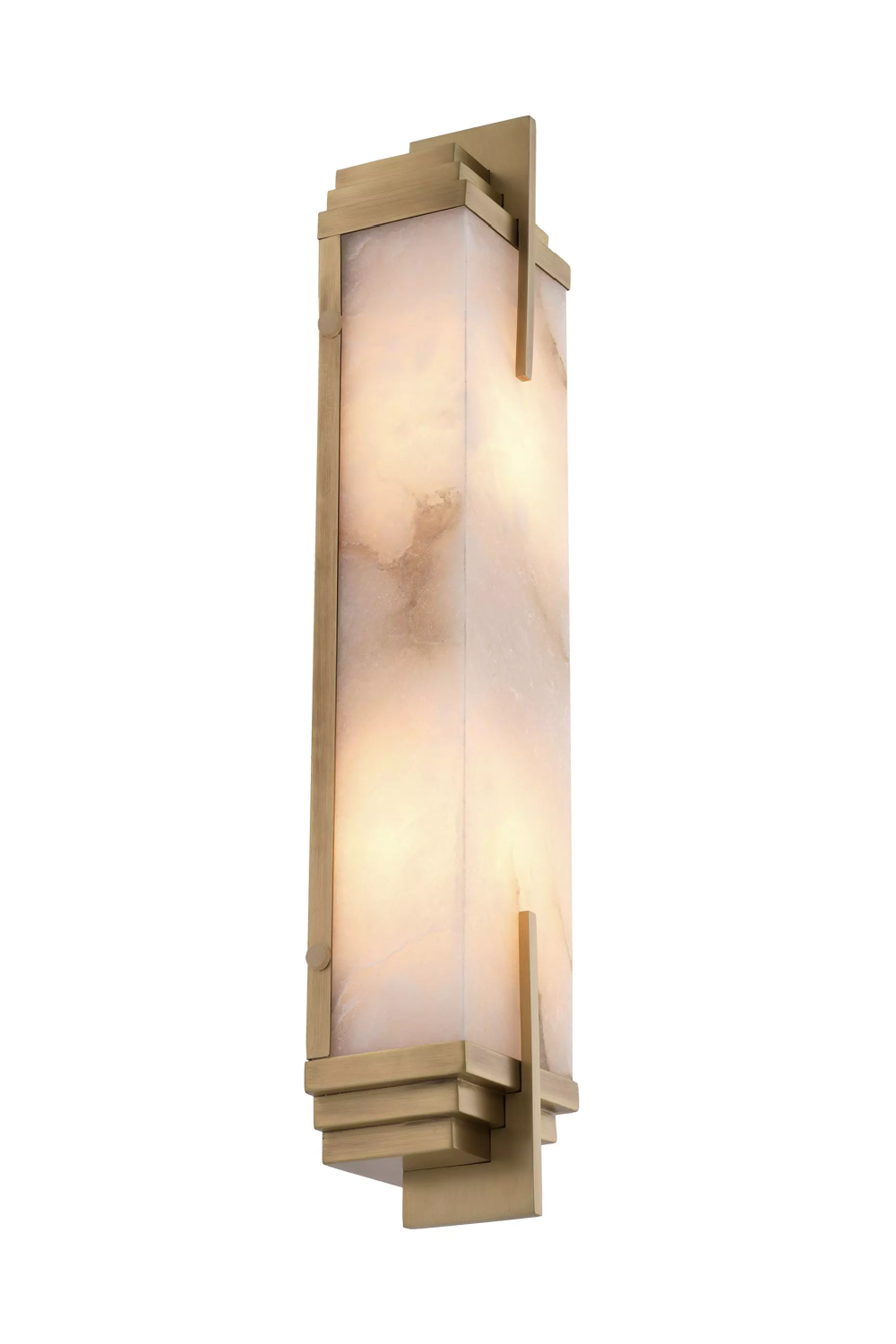Brass Elongated Alabaster Wall Lamp Harman