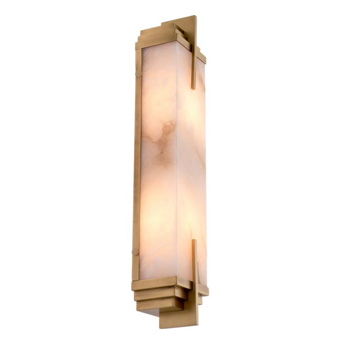 Wall Lamp Harman antique brass finish alabaster