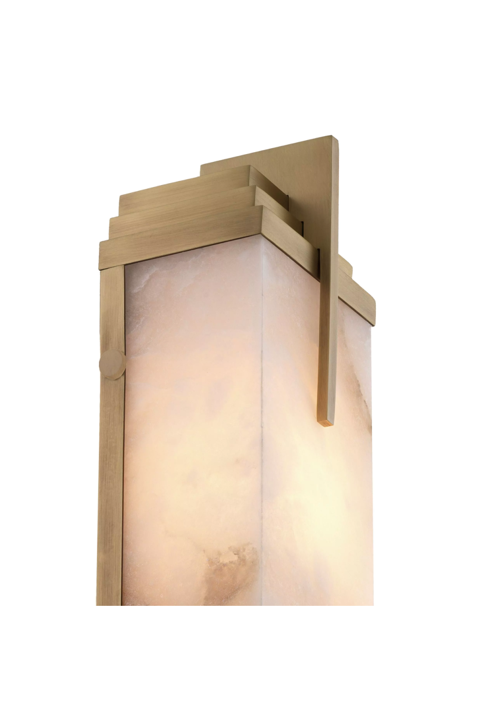 Brass Elongated Alabaster Wall Lamp Harman