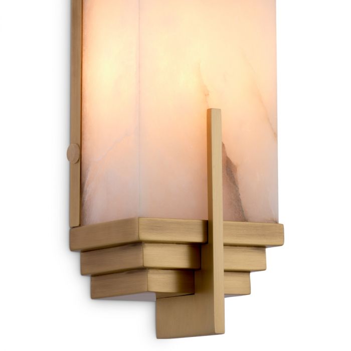 Wall Lamp Harman antique brass finish alabaster