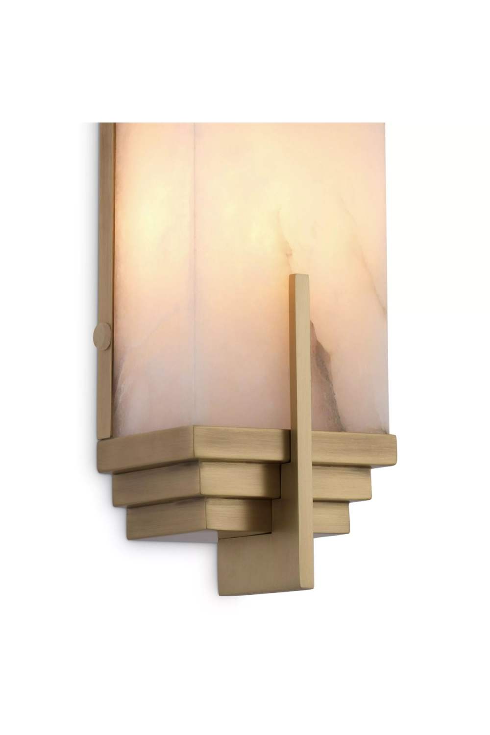 Brass Elongated Alabaster Wall Lamp Harman
