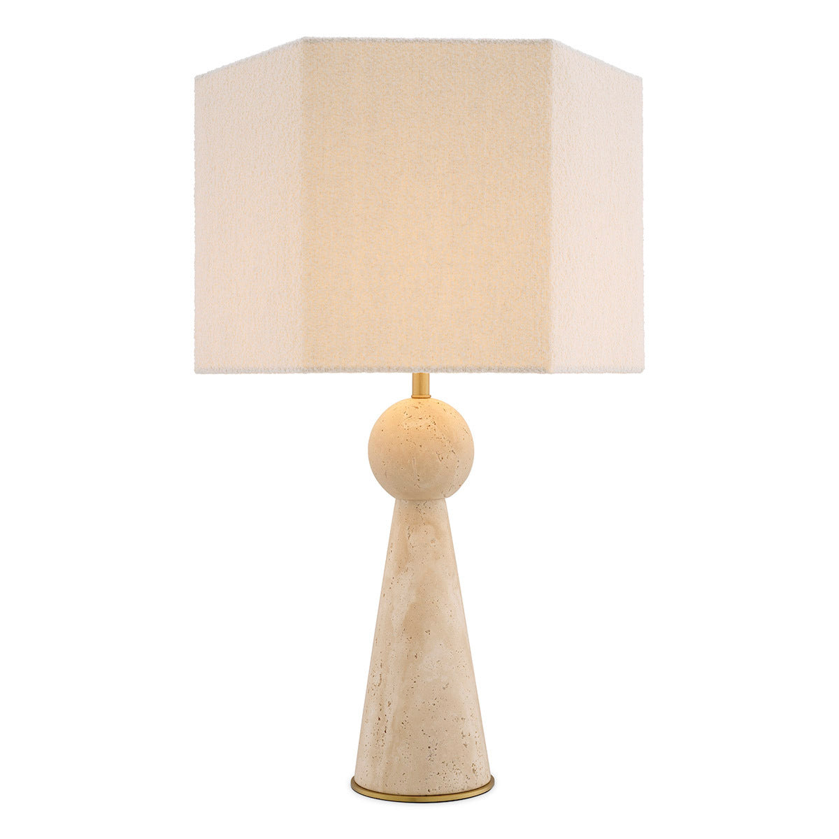 Travertine Table Lamp Novak | Eichholtzmh.com