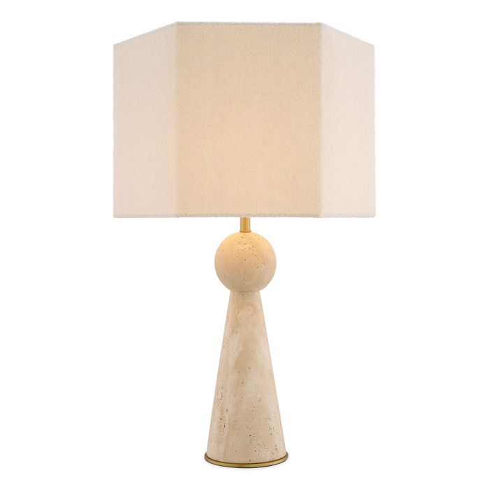 Table Lamp Novak travertine incl shade