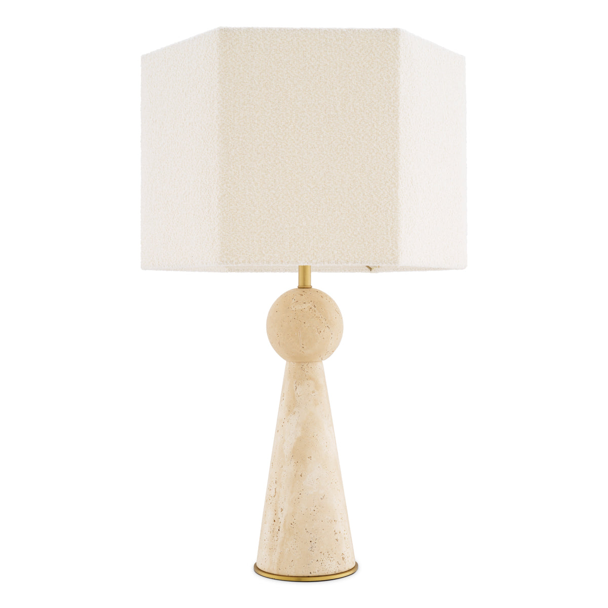 Travertine Table Lamp Novak | Eichholtzmh.com
