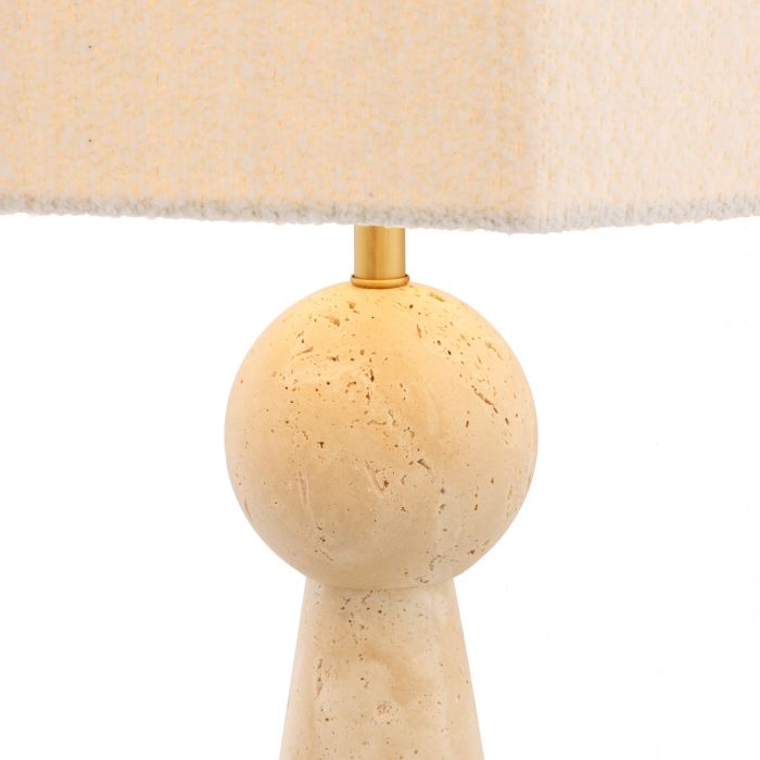 Table Lamp Novak travertine incl shade