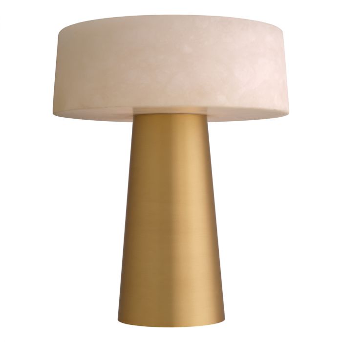 Table Lamp Cinco antique brass finish alabaster
